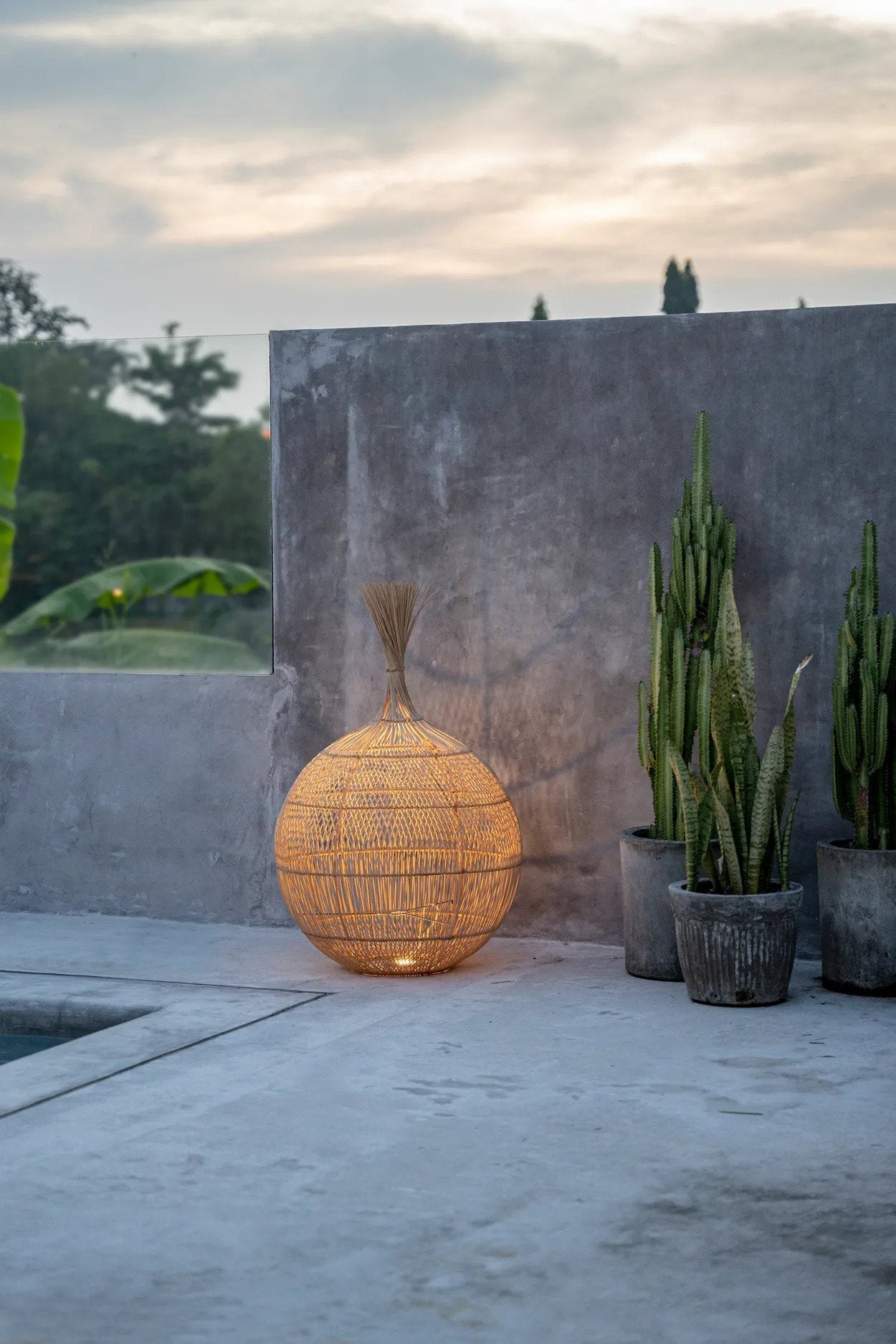 Wonton Vloeren Hanglamp Naturel